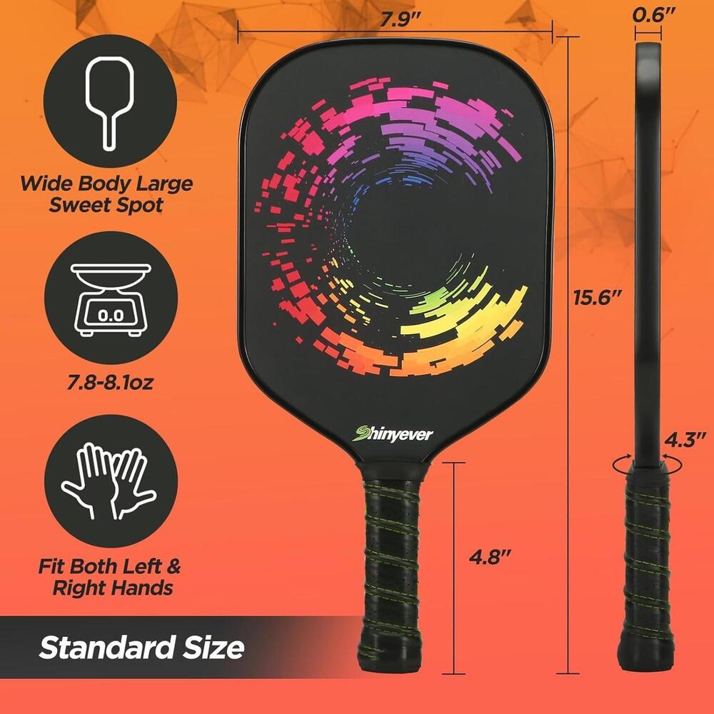 Shinyever Premium Pickleball Paddle Set with Balls and‎ Carry Bag - Picture 4 of 14